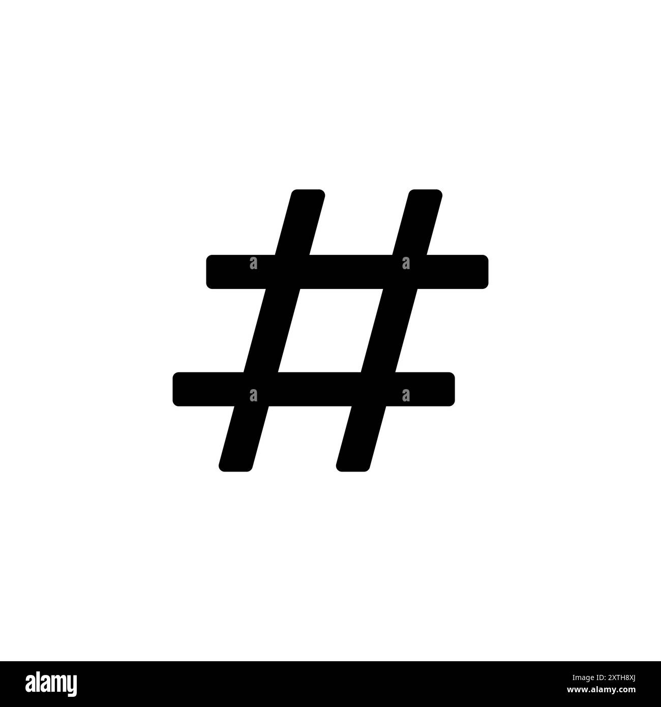 Design del logo dell'icona hashtag. simbolo e segno hashtag Illustrazione Vettoriale
