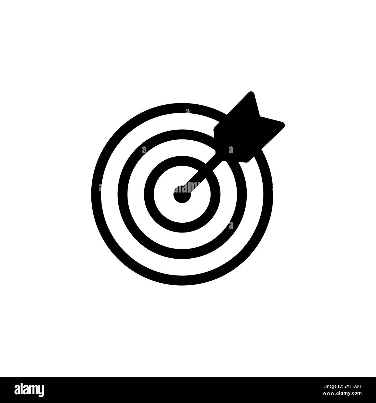 Design del logo dell'icona di destinazione. vettore icona obiettivo. simbolo e segno di marketing di destinazione Illustrazione Vettoriale