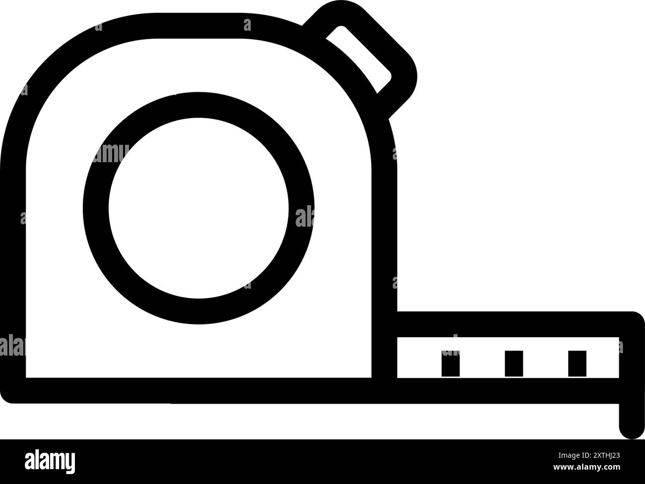 Icona dello strumento con semplice disegno lineare in bianco e nero, convessa, illustrazione vettoriale Illustrazione Vettoriale