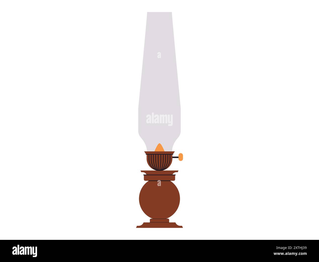 lampada a gas lampada a lanterna in vetro accendino a benzina anticato, vecchio stile vintage, classico oggetto di design icona Illustrazione Vettoriale