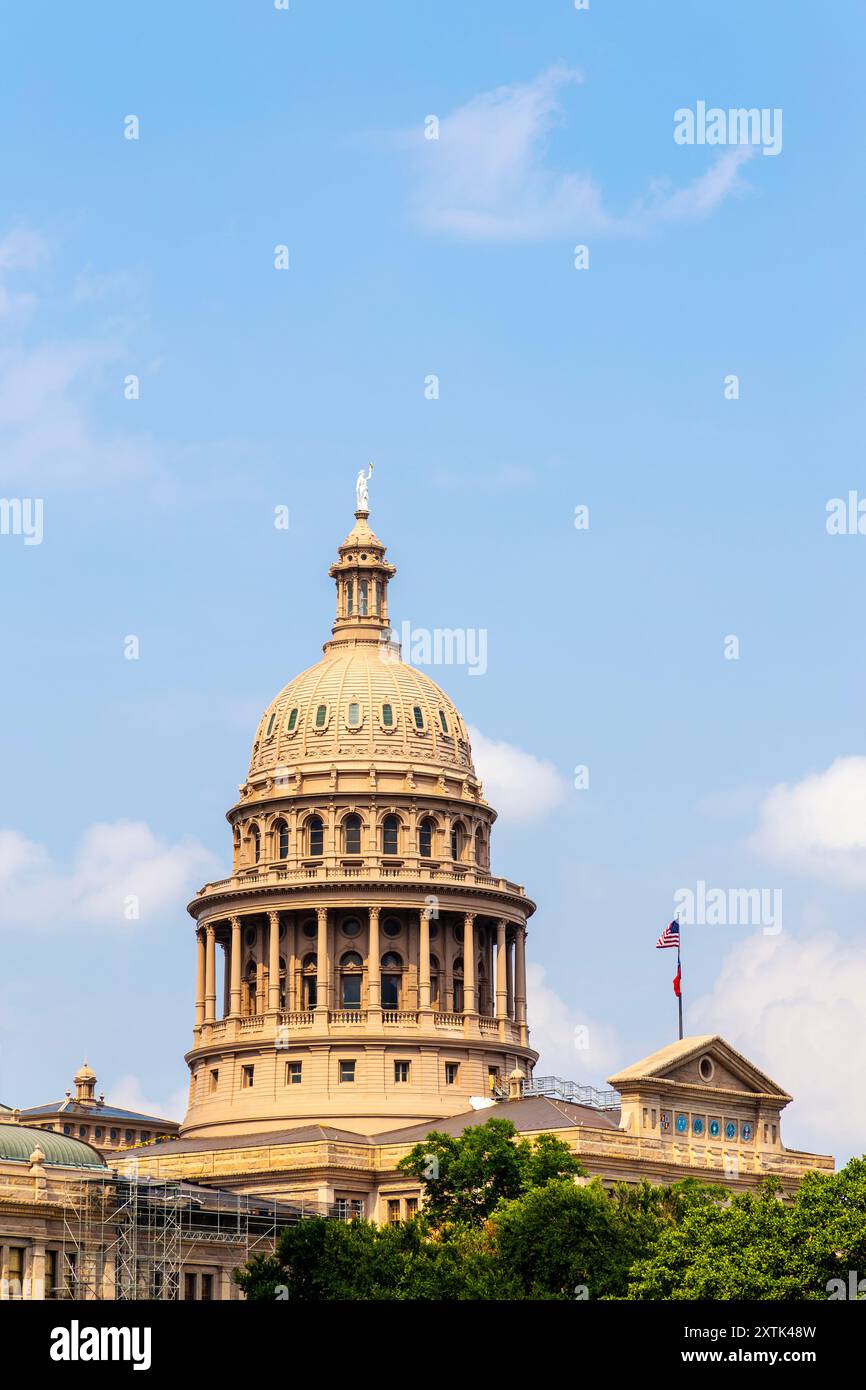 Vista del Campidoglio del Texas, cupola Austin, Texas, Stati Uniti Foto Stock