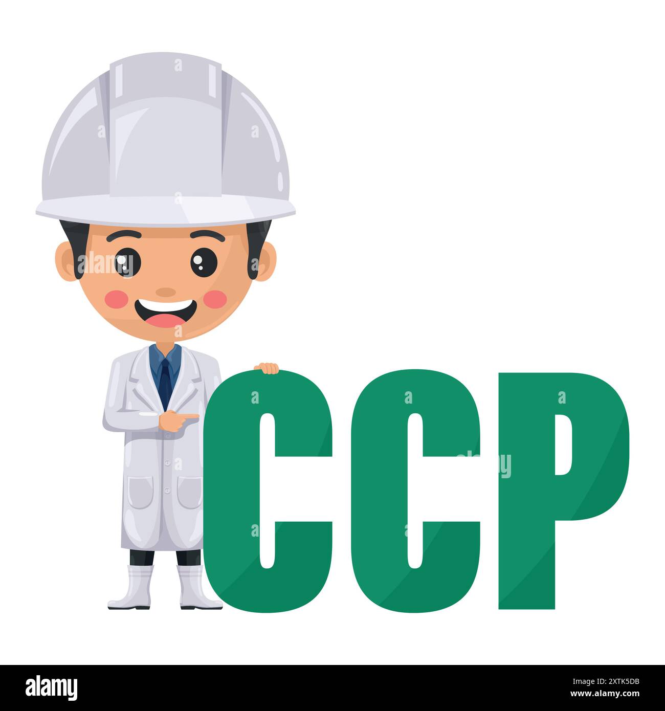 Supervisore del controllo qualità. CCP. Punti di controllo critici. Implementare sistemi per identificare e gestire i rischi nell'industria alimentare. Identificare tutto il potenziale Illustrazione Vettoriale
