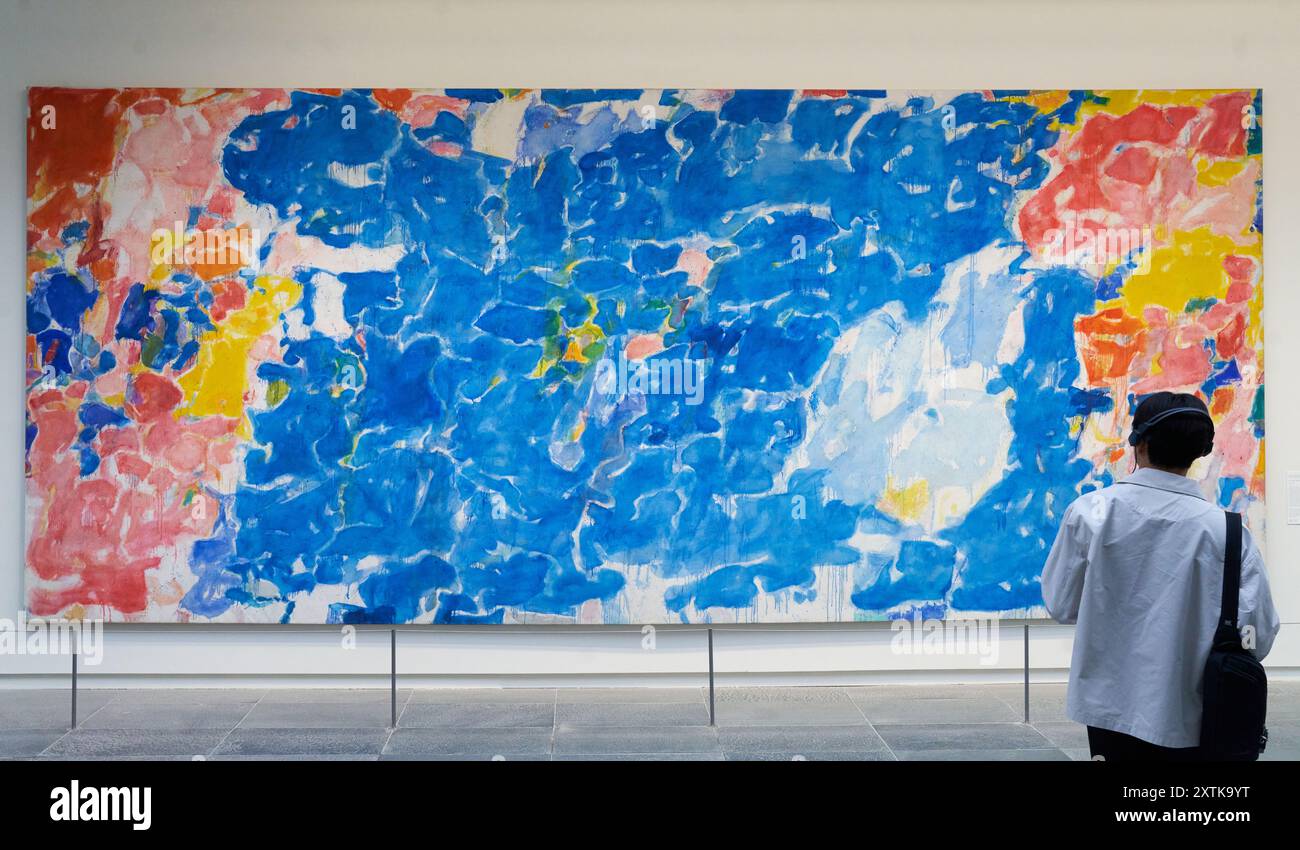 Sam Francis (San Mateo (États-Unis) 1923 - Santa Mónica (États-Unis) 1994), in Lovely Blueness (n°1), 1955-1957, Museo dell'Orangerie, Tuilerie Foto Stock