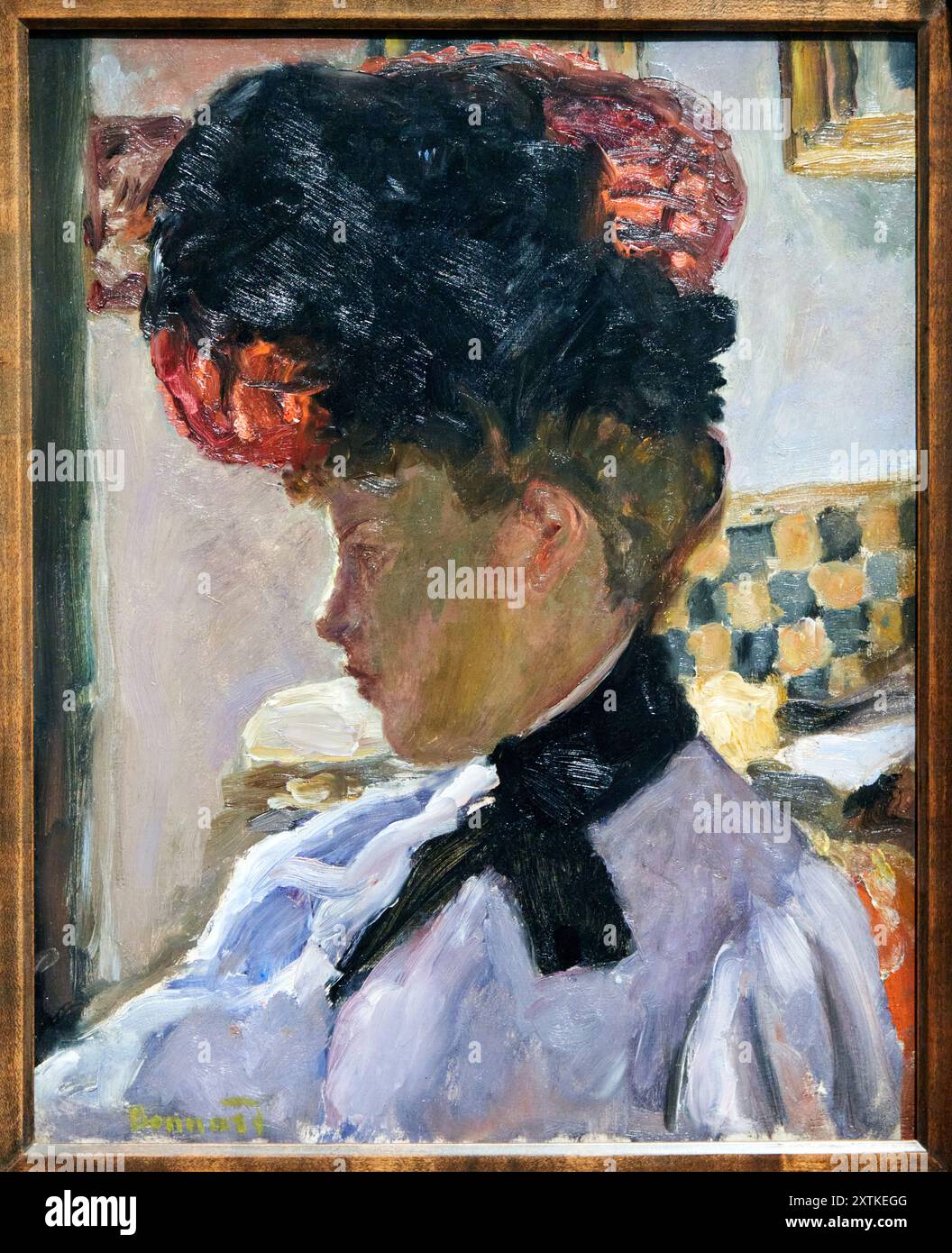 Pierre Bonnard (Fontenay-aux-Roses 1867 - le Cannet 1947), Tête de femme à contre-jour, 1906, Musée d'Orsay, Parigi, Francia Foto Stock
