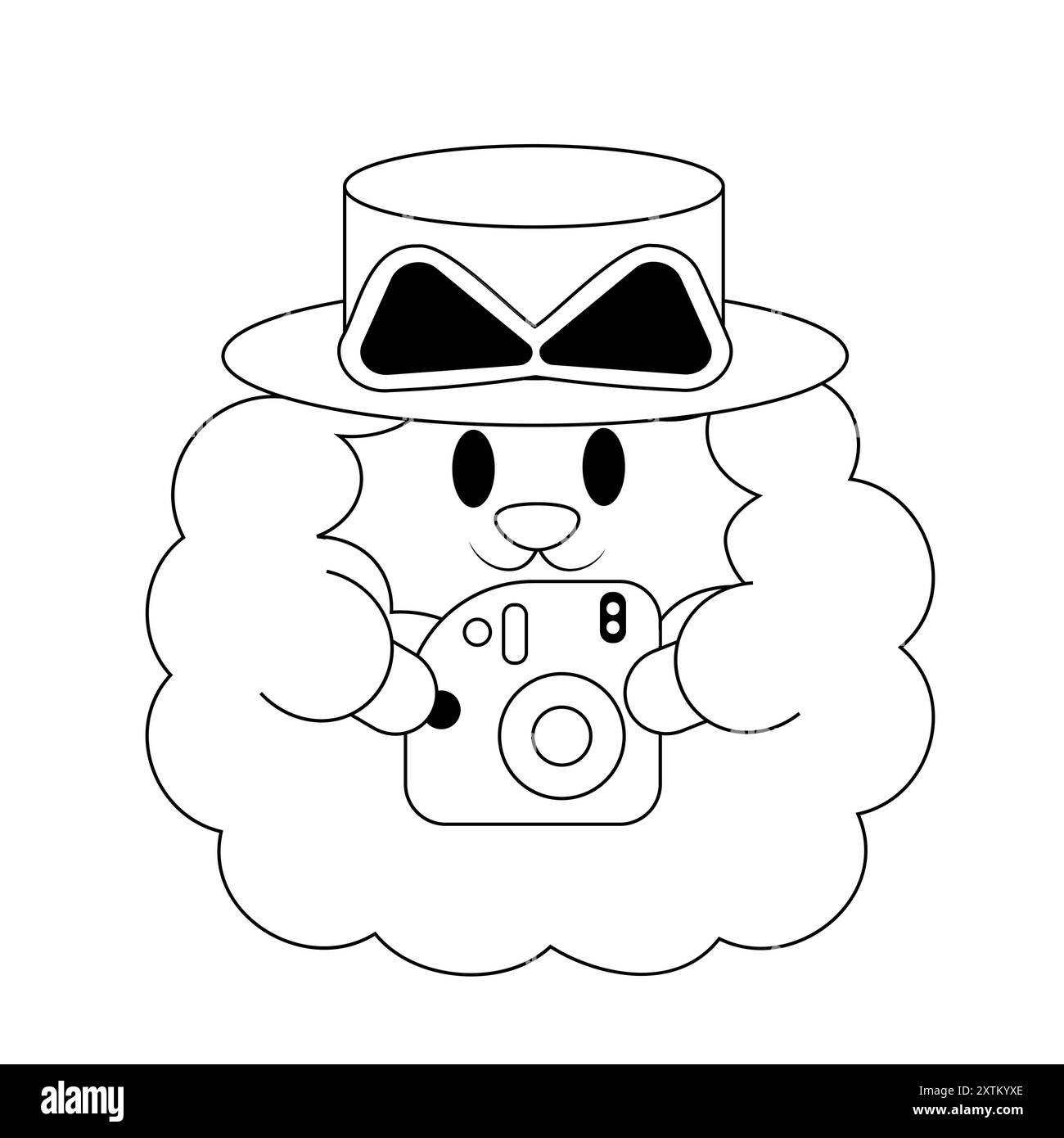 Per icone, web, cartoline, arredamento, imballaggio, stampe per oggetti, copertine per notebook, decorazione di scatole per adesivi, zaino, elemento individuale, c Illustrazione Vettoriale