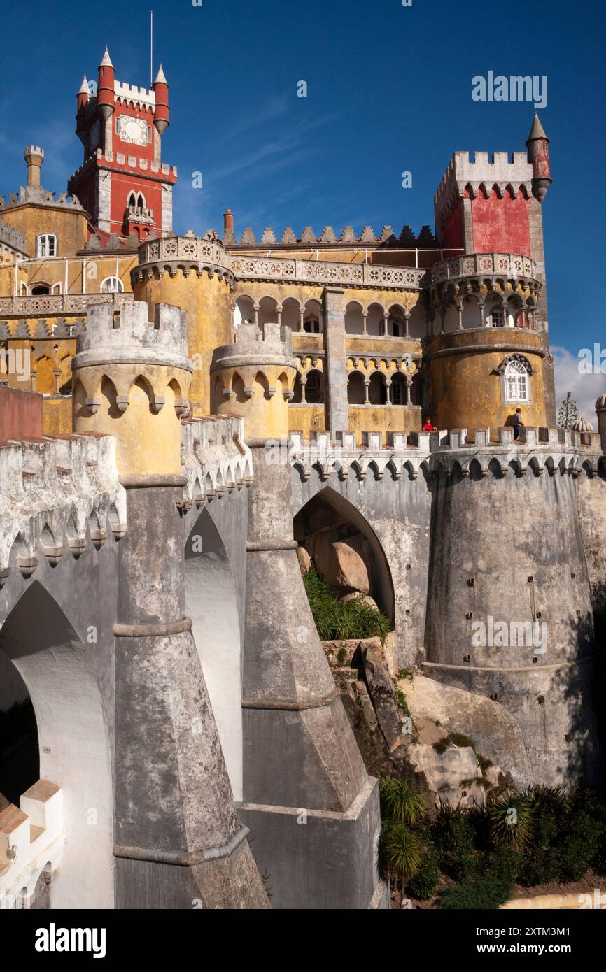 Palazzo Nazionale di pena a Sintra in Portogallo in Europa Foto Stock