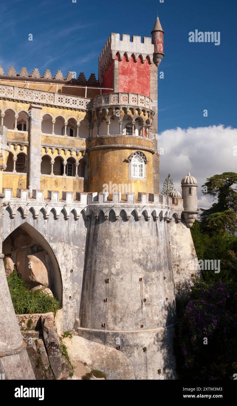 Palazzo Nazionale di pena a Sintra in Portogallo in Europa Foto Stock