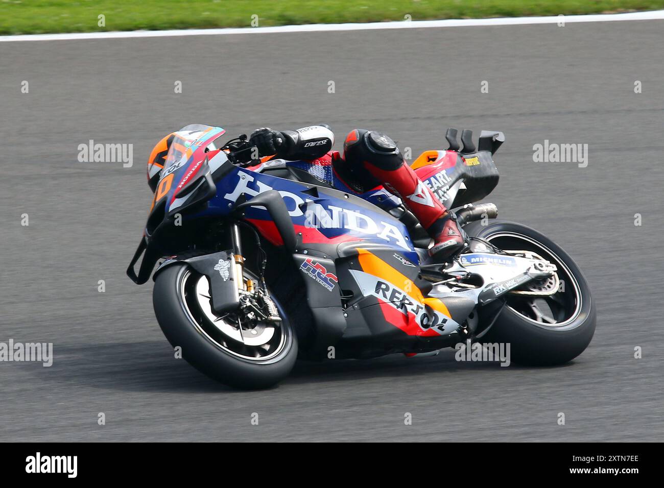 Luca Marini - Repsol Honda Team - pilota numero 10 su una Honda al round britannico MotoGP 2024 a Silverstone nell'agosto 2024 Foto Stock