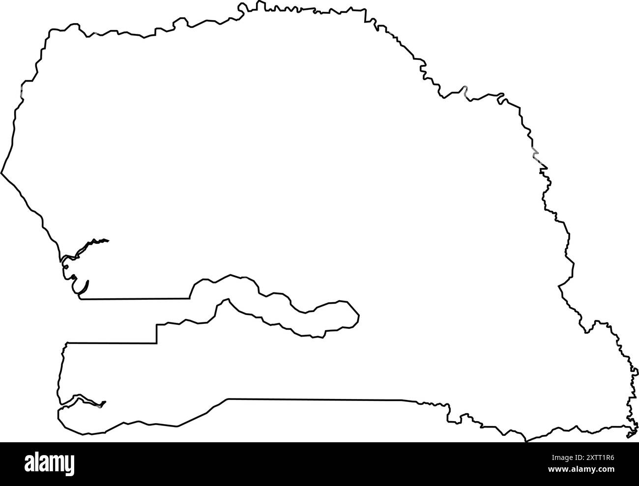 disegno dell'illustrazione dell'icona della mappa sinegale Illustrazione Vettoriale