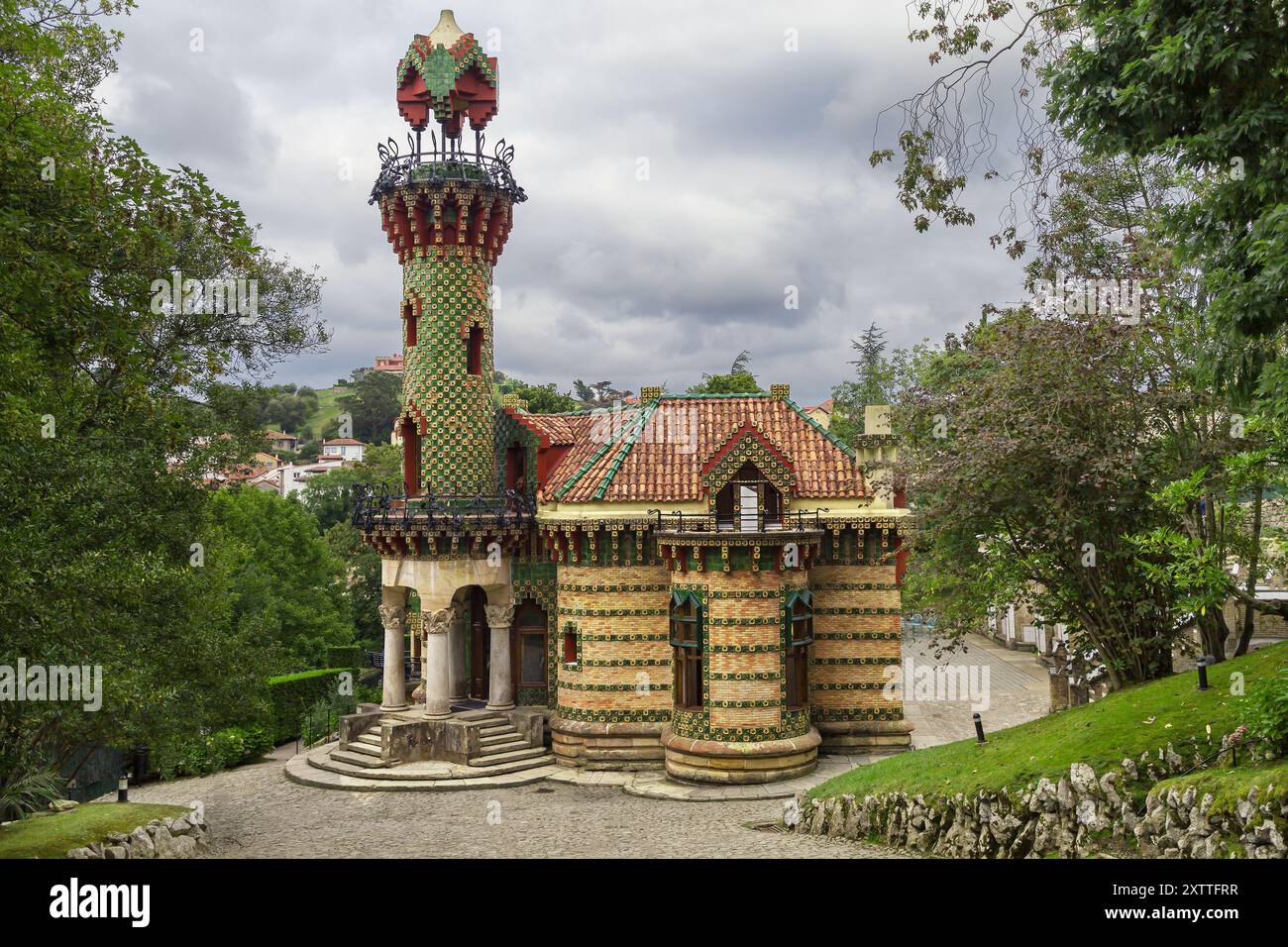El Capricho de Gaudi a Comillas, Cantabria, Spagna. Foto Stock