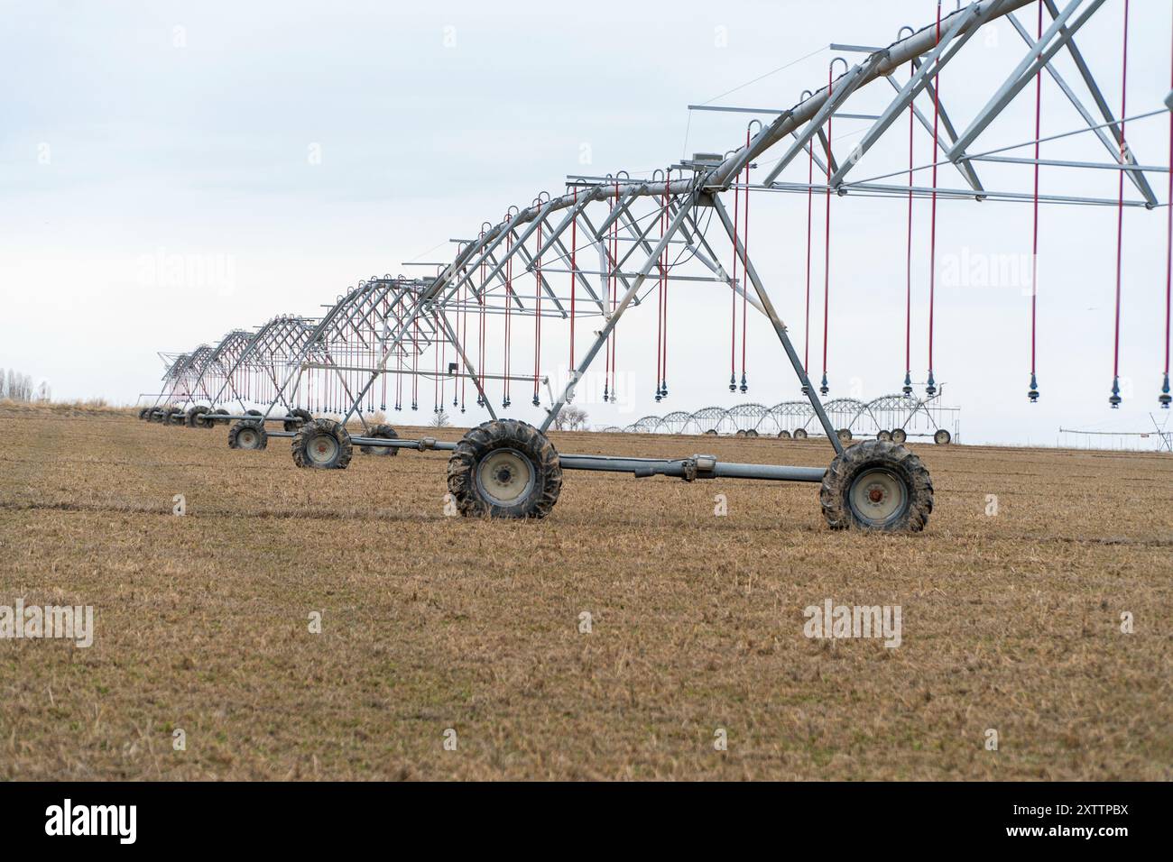 Grande perno per innaffiare i campi agricoli Foto Stock