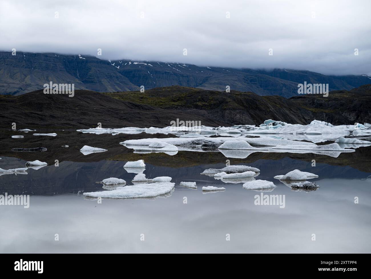 Vista sul ghiacciaio dell'Islanda Foto Stock