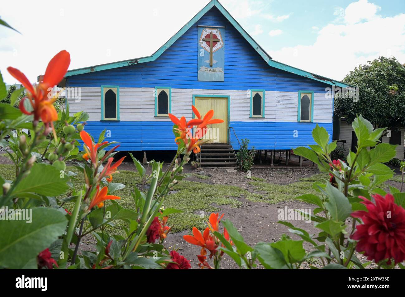 PAPUA NUOVA GUINEA, Provincia Highlands Orientali, Goroka, Chiesa evangelica luterana ELC-PNG / PAPUA NEUGUINEA, Provinz Eastern Highlands, Goroka, lutherische Kirche ELC St. Paul Foto Stock