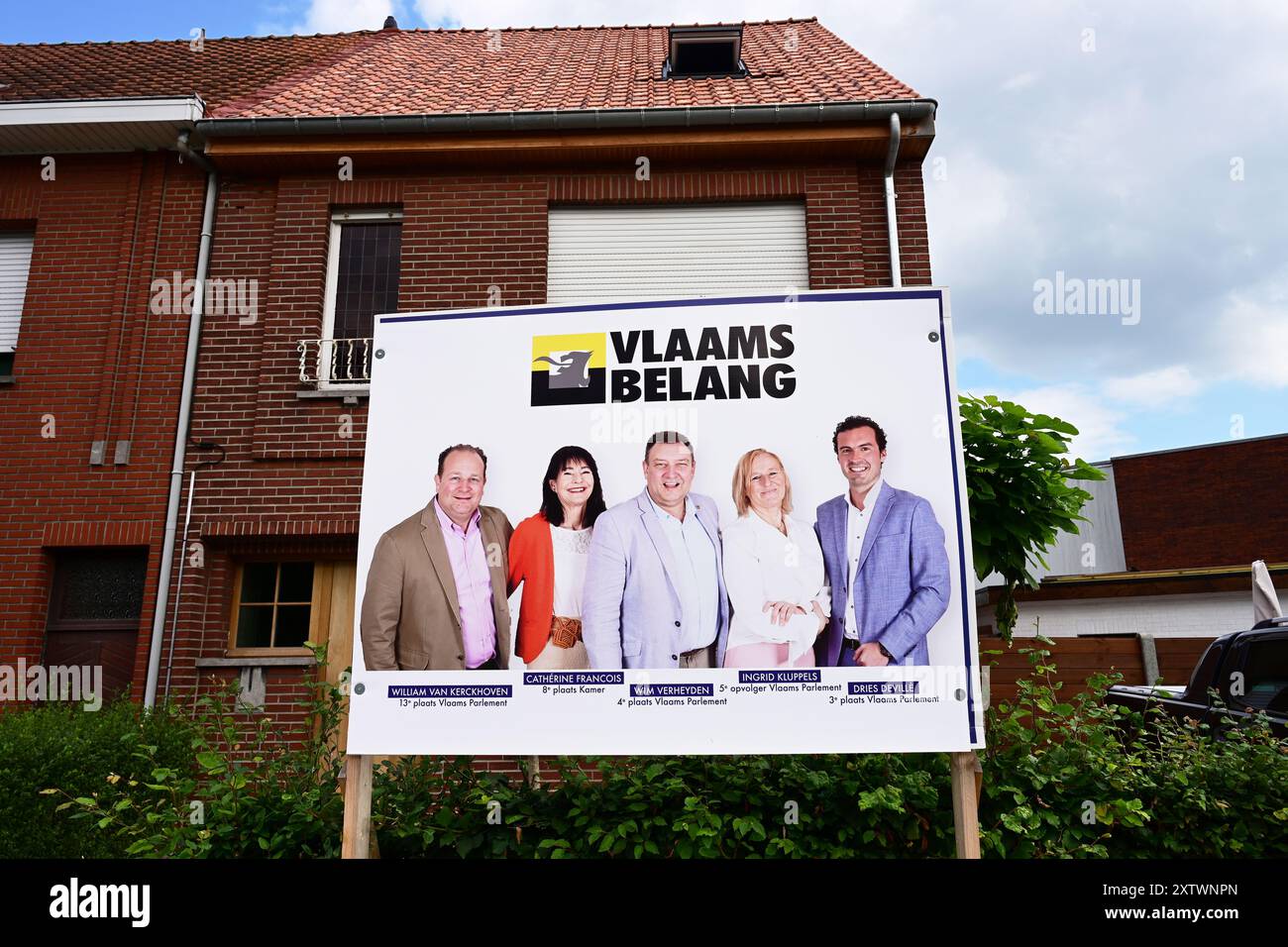 Billboard Vlaams Belang Foto Stock