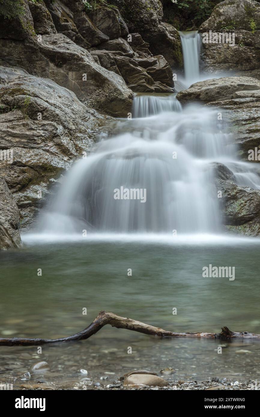 Cascata nell'Ostertaltobel, Allgaeu, Germania, Europa Foto Stock