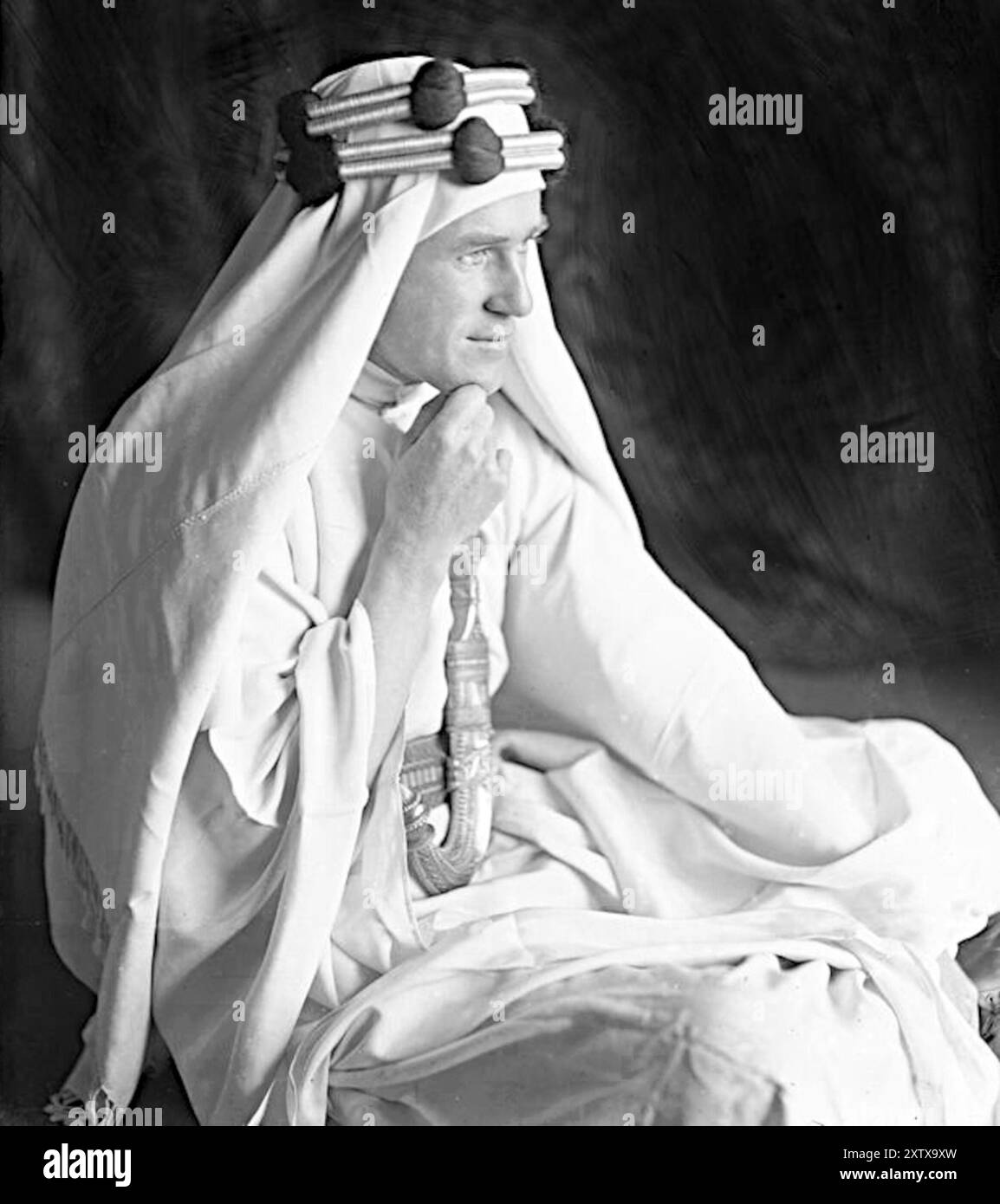 Lawrence d'Arabia - il sognatore i cui sogni si sono avverati.- tenente colonnello Thomas Edward Lawrence fotografia di Lowell Thomas - 1919 Foto Stock