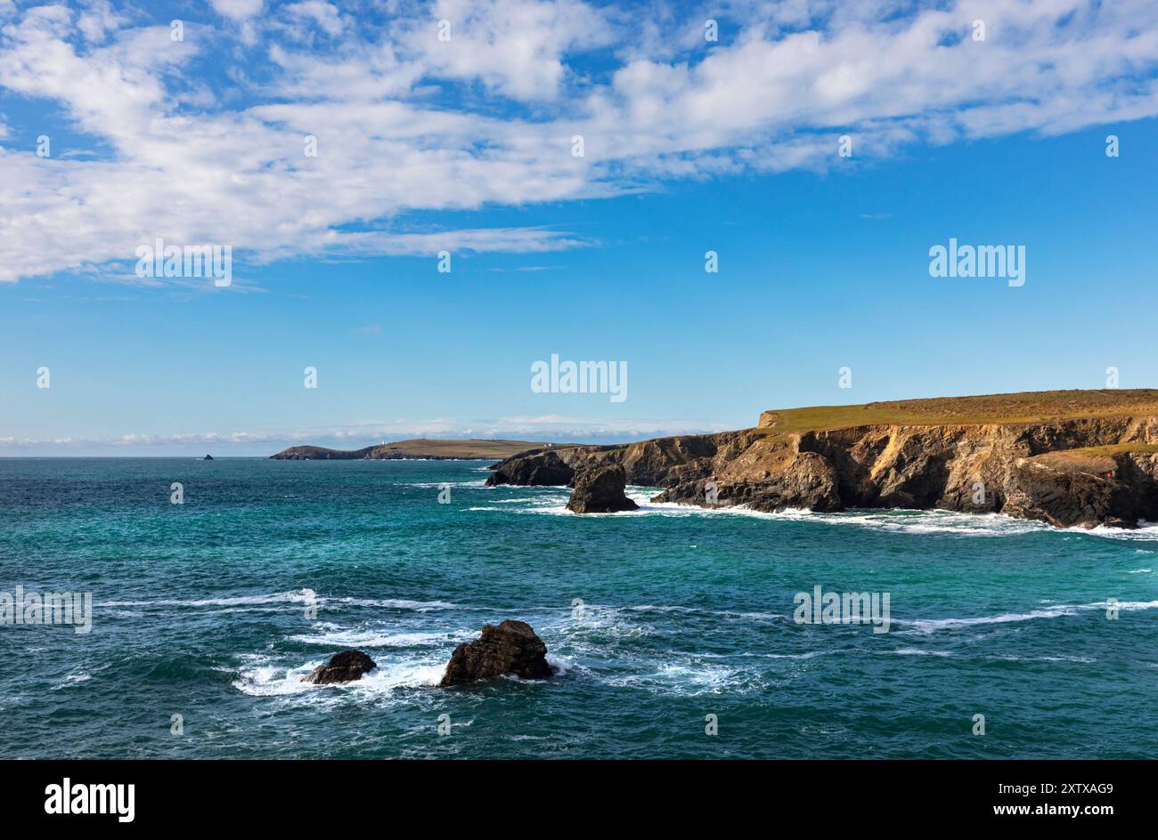 Costa di Porthcothan nella Cornovaglia settentrionale Foto Stock