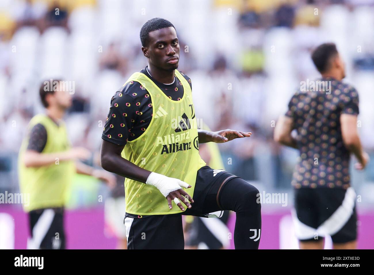 6,8.2024, Torino, Allianz Stadium, amichevole: Juventus - Juventus Next Gen, 22 Timothy Weah Juventus FC Warming Up Torino Allianz Stadium Piedmond Svizzera *** 6 8 2024, Torino, Allianz Stadium, Friendly Juventus Juventus Next Gen, 22 Timothy Weah Juventus FC Warming Up Turin Allianz Stadium Piedmond Svizzera Copyright: xJustPictures.ch/LuigixRizzox jp-en-Luri-AN0I9875-20240702 Foto Stock