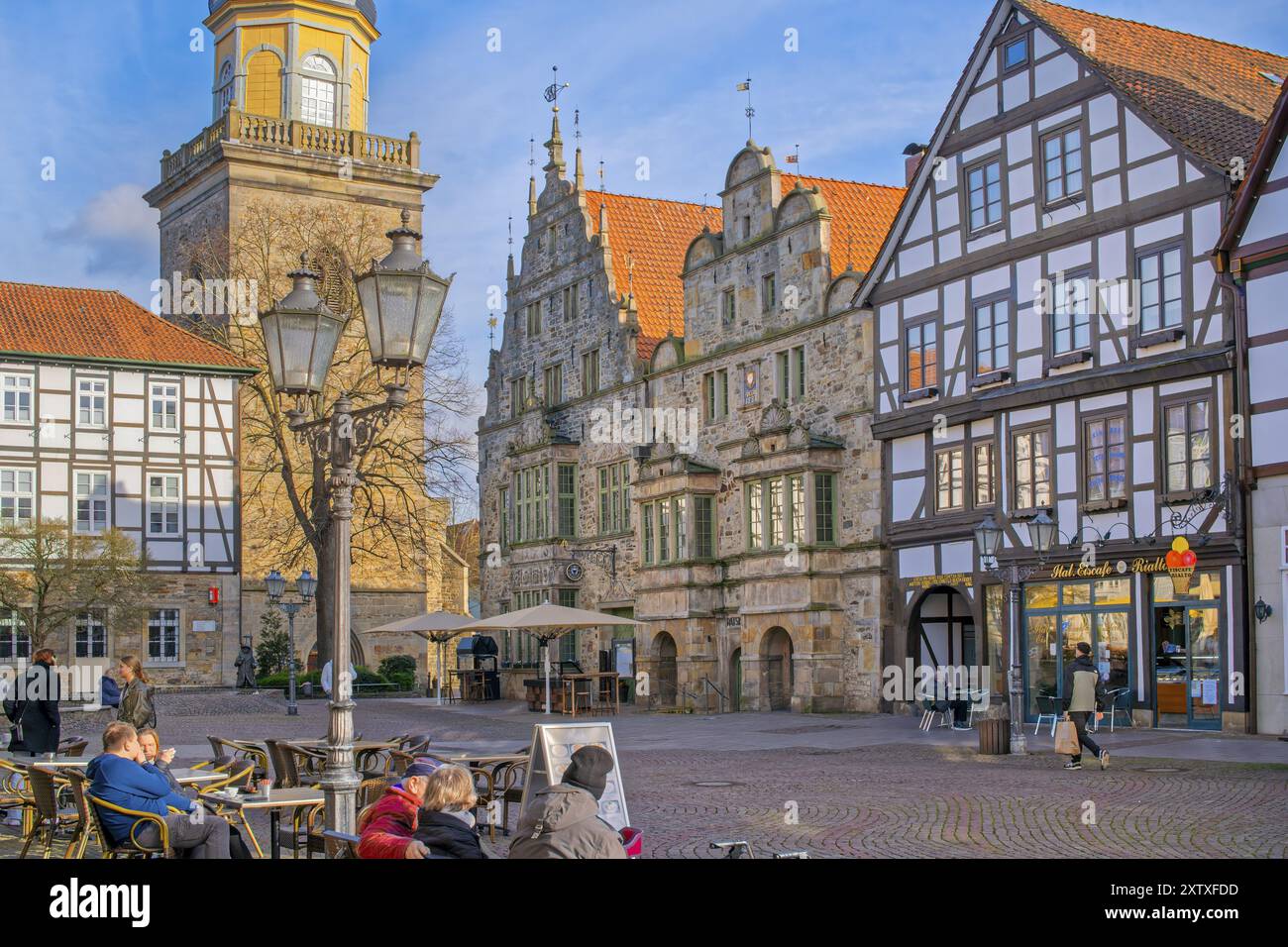 Marketplace Rinteln Germania Foto Stock