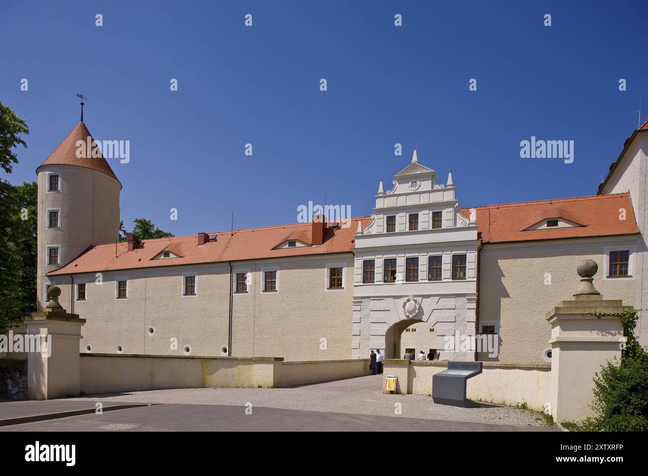 Il castello di Freudenstein si trova in piazza Schlossplatz, ai margini del centro della città di Freiberg in Sassonia. La sua storia è strettamente legata all'Assemblea Foto Stock
