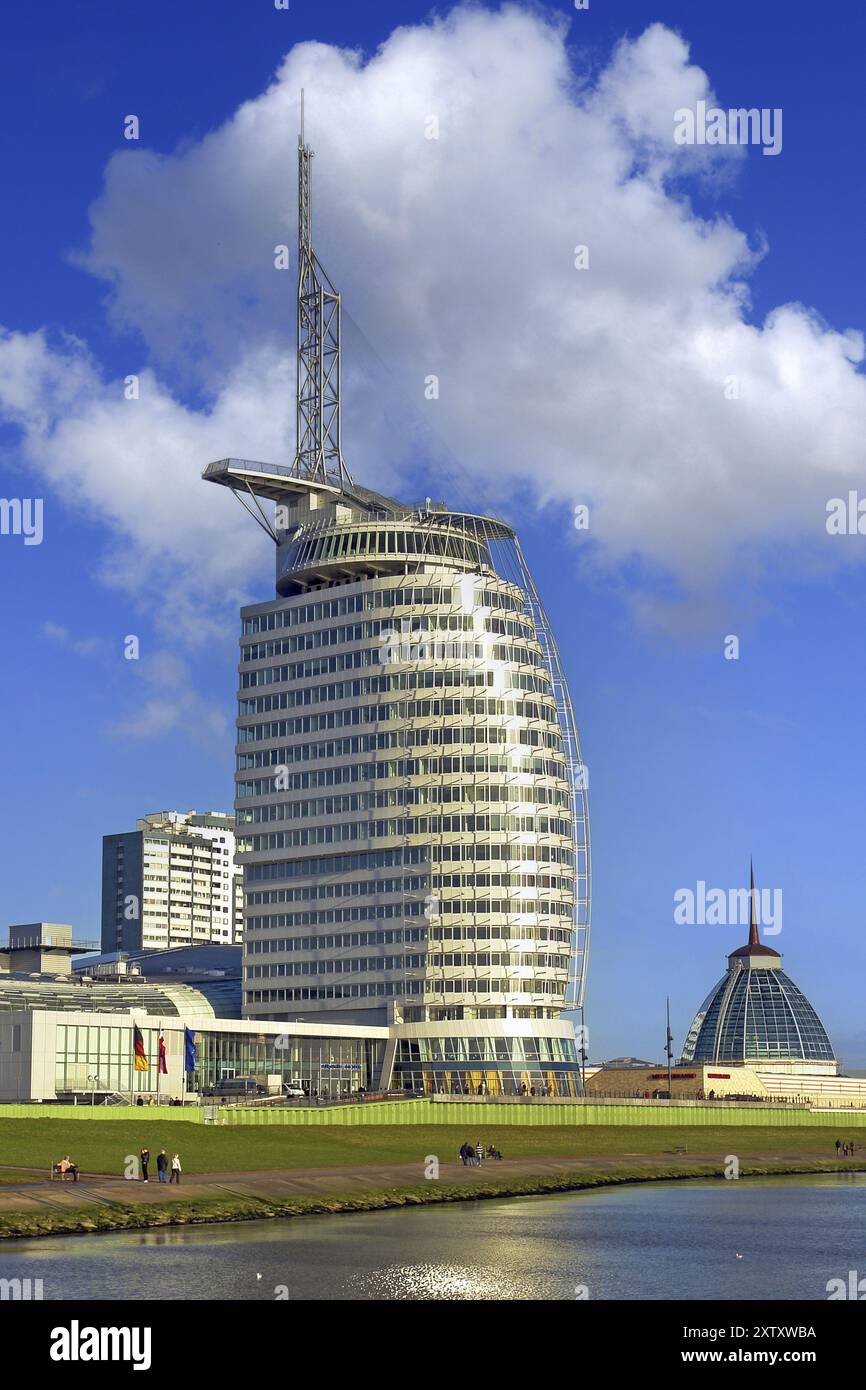 The Atlantic Hotel Sail City a Bremerhaven, Bremerhaven, bassa Sassonia, Repubblica Federale tedesca Foto Stock