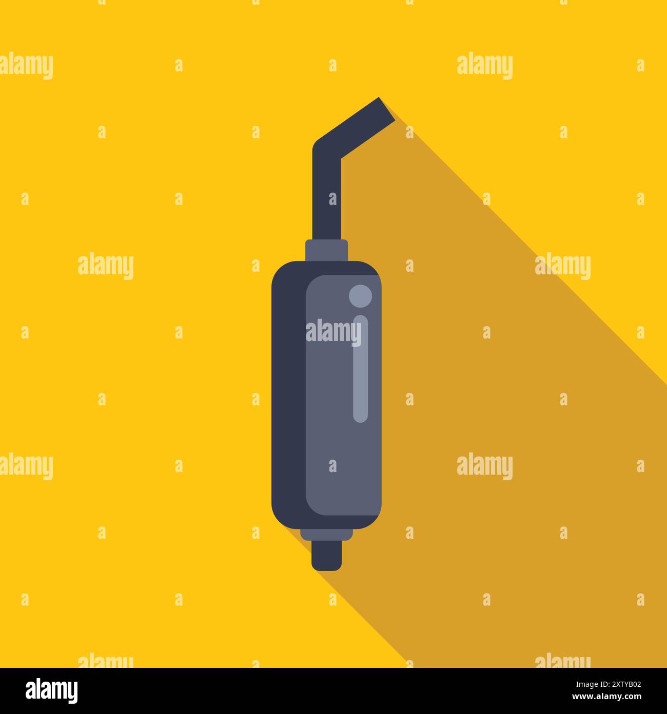 Moderna caldaia che riscalda l'acqua con tubo su sfondo giallo Illustrazione Vettoriale