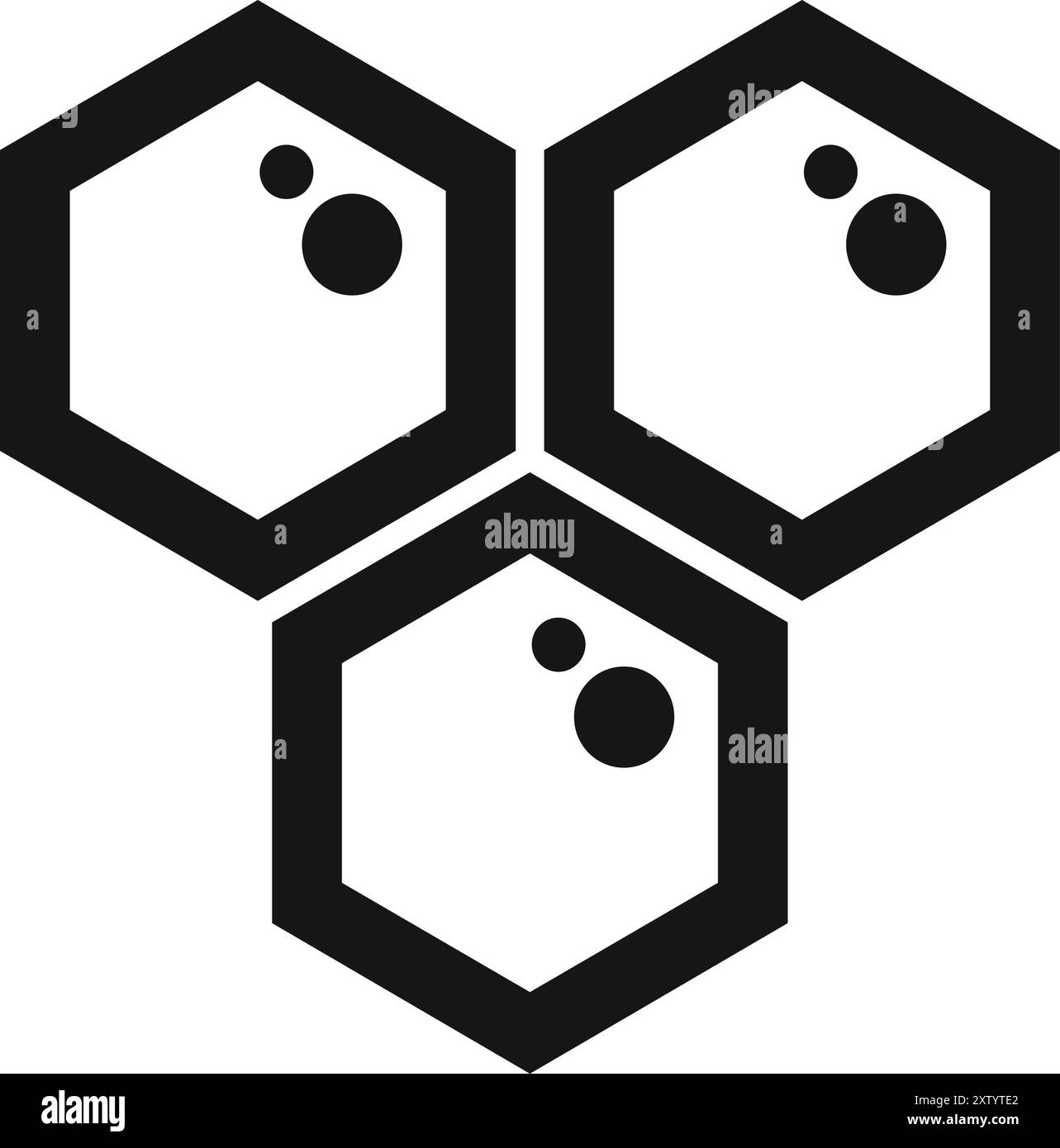 Semplice icona di un nido d'ape che simboleggia il lavoro di squadra e la collaborazione Illustrazione Vettoriale