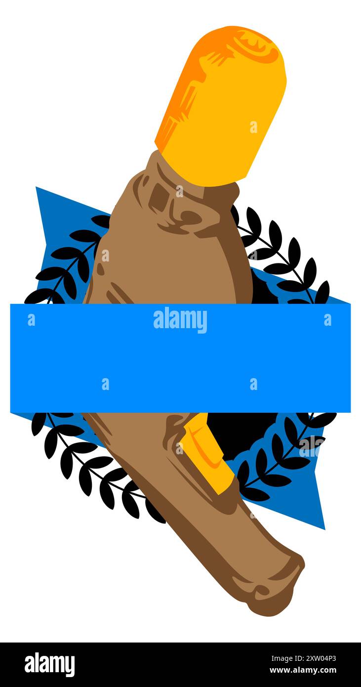 Trapano, striscione per utensili elettrici. Banner Web geometrico piatto alla moda. Semplice stile retrò minimalista. Illustrazione Vettoriale