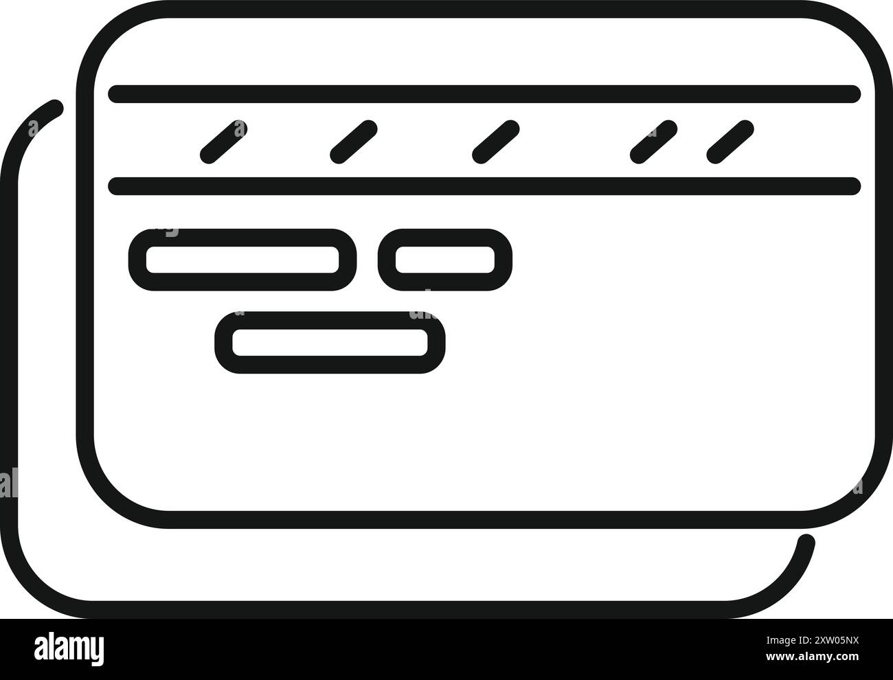 Semplice icona di una carta cliente utilizzata per un programma fedeltà Illustrazione Vettoriale