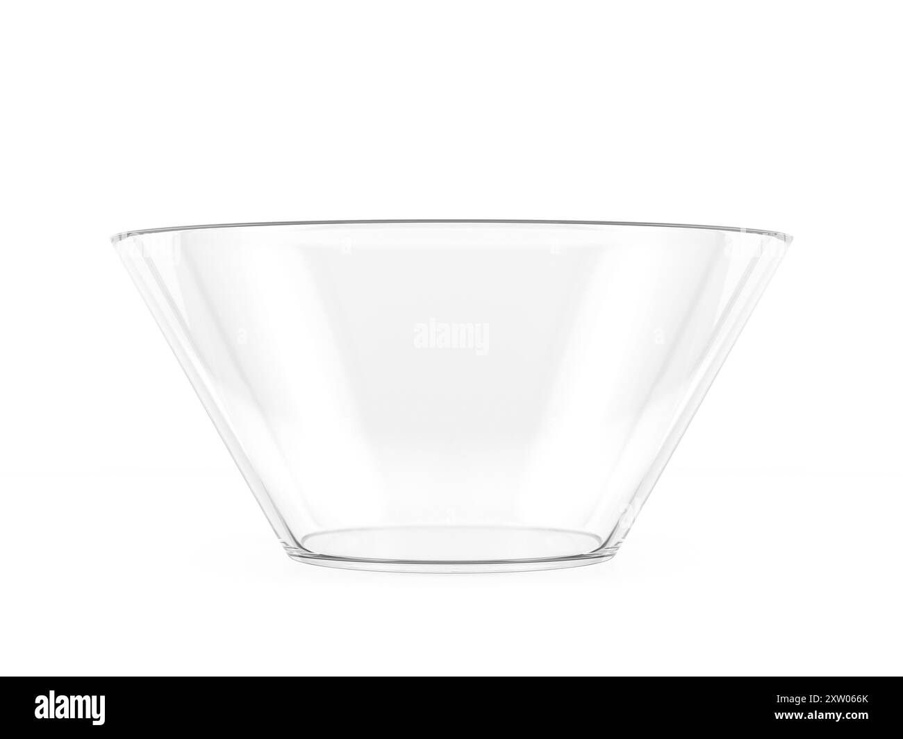 Recipiente di vetro su sfondo bianco. illustrazione 3d. Foto Stock