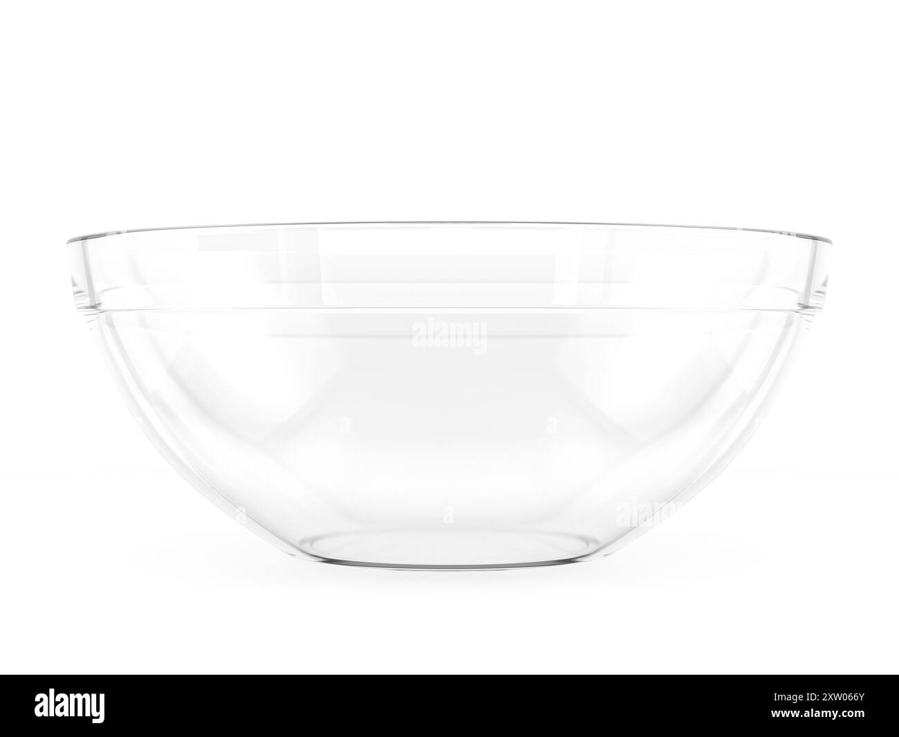 Recipiente di vetro su sfondo bianco. illustrazione 3d. Foto Stock