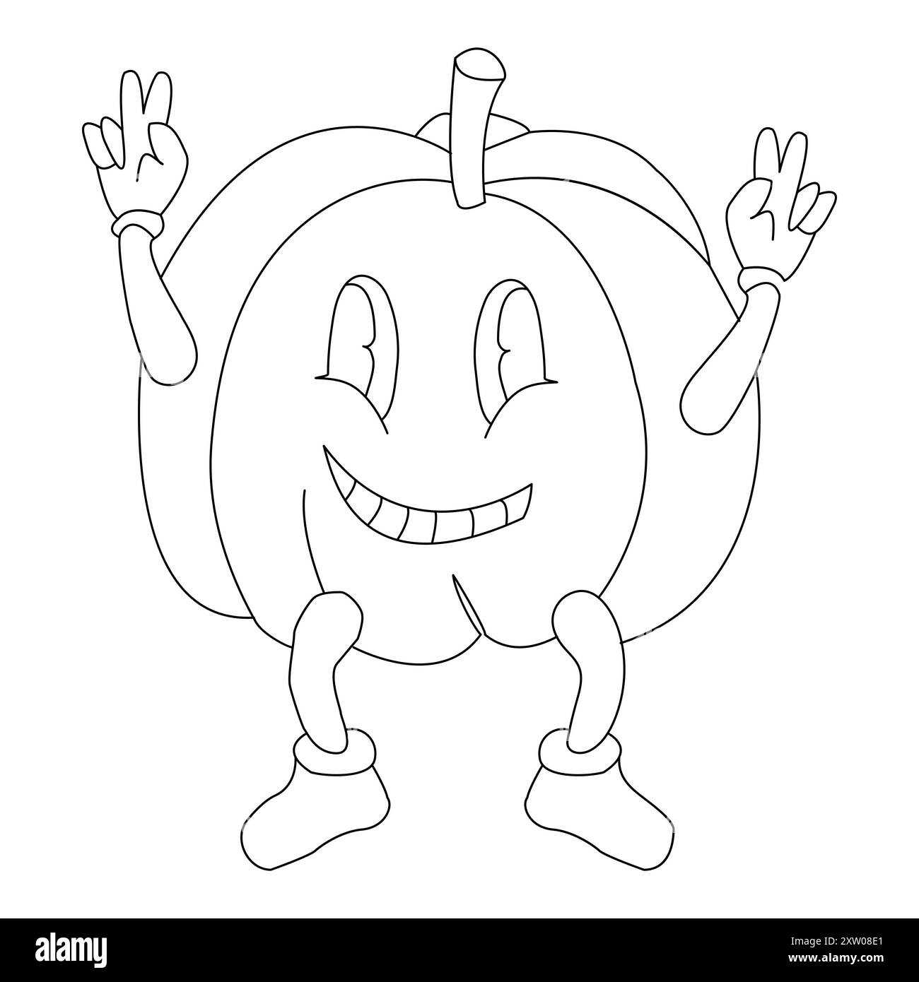 Illustrazione vettoriale del design della zucca di Halloween Illustrazione Vettoriale