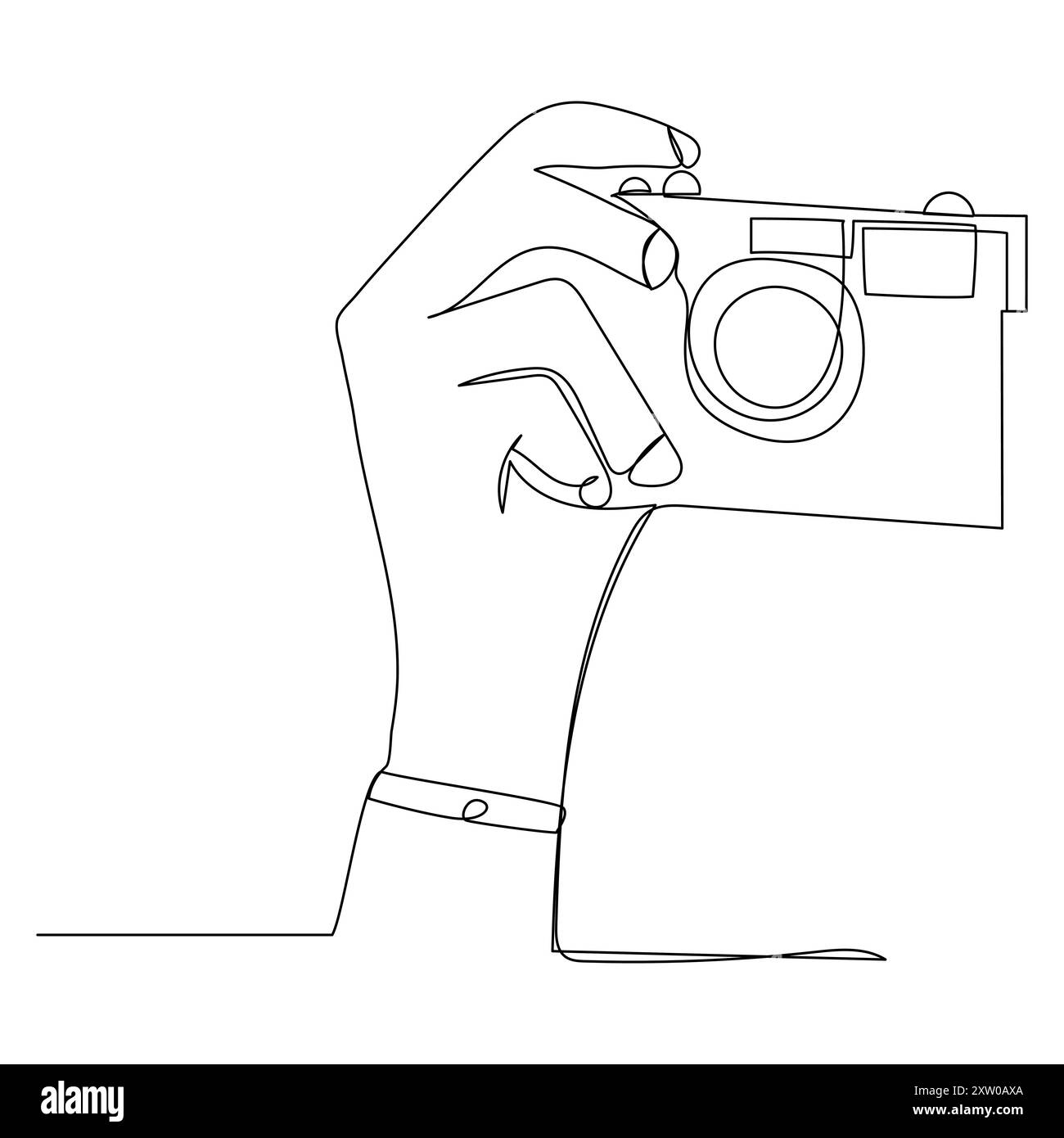 Fotocamera a linea singola continua grafica in linea che disegna illustrazioni sulla fotocamera disegno in linea continuo dello scatto illustrazione vettoriale della fotocamera grafica della fotocamera Illustrazione Vettoriale