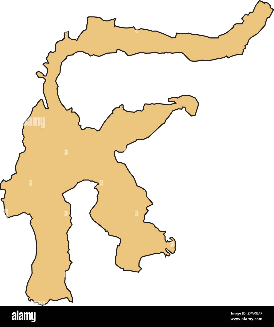 Mappa dell'isola di Sulawesi illustrazione vettoriale disegno simbolo Illustrazione Vettoriale