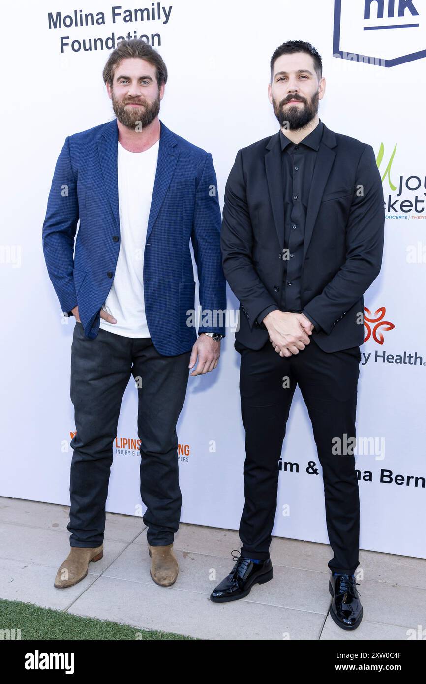 Beverly Hills, Stati Uniti. 16 agosto 2024. Brock o'Hurn e Casey Deidrick assistono agli arrivi del 24° Gala annuale della Harold & Carole Pump Foundation al Beverly Hilton di Beverly Hills, CALIFORNIA, il 16 agosto 2024. (Foto di Corine Solberg/Sipa USA) credito: SIPA USA/Alamy Live News Foto Stock