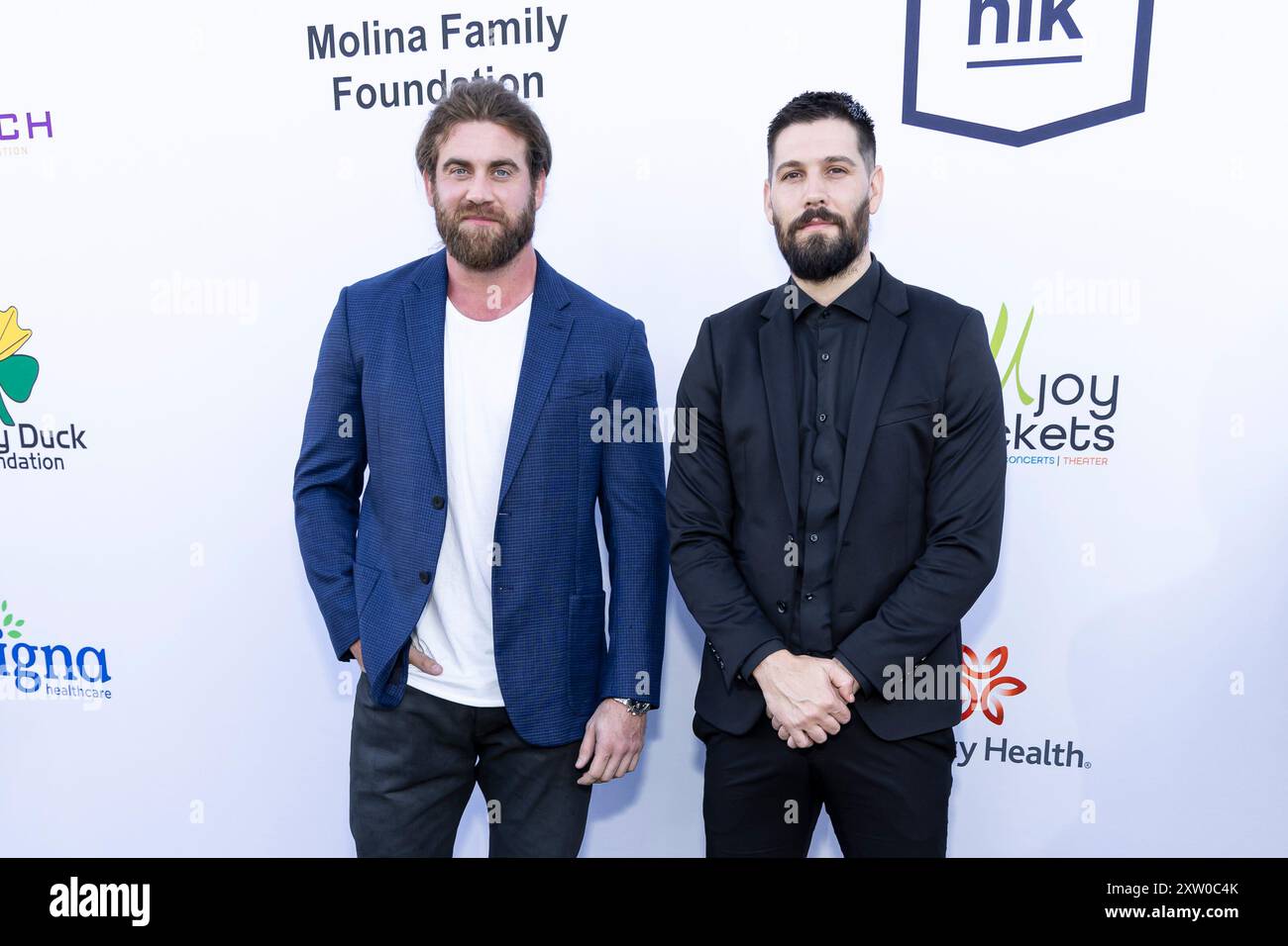 Beverly Hills, Stati Uniti. 16 agosto 2024. Brock o'Hurn e Casey Deidrick assistono agli arrivi del 24° Gala annuale della Harold & Carole Pump Foundation al Beverly Hilton di Beverly Hills, CALIFORNIA, il 16 agosto 2024. (Foto di Corine Solberg/Sipa USA) credito: SIPA USA/Alamy Live News Foto Stock