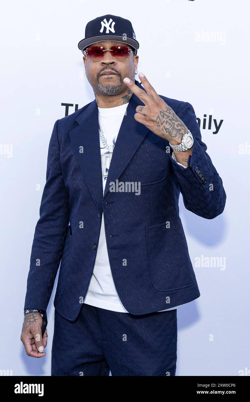 Beverly Hills, Stati Uniti. 16 agosto 2024. Allen Iverson assiste agli arrivi del 24th Harold & Carole Pump Foundation Annual Gala al Beverly Hilton di Beverly Hills, CALIFORNIA, il 16 agosto 2024. (Foto di Corine Solberg/Sipa USA) credito: SIPA USA/Alamy Live News Foto Stock