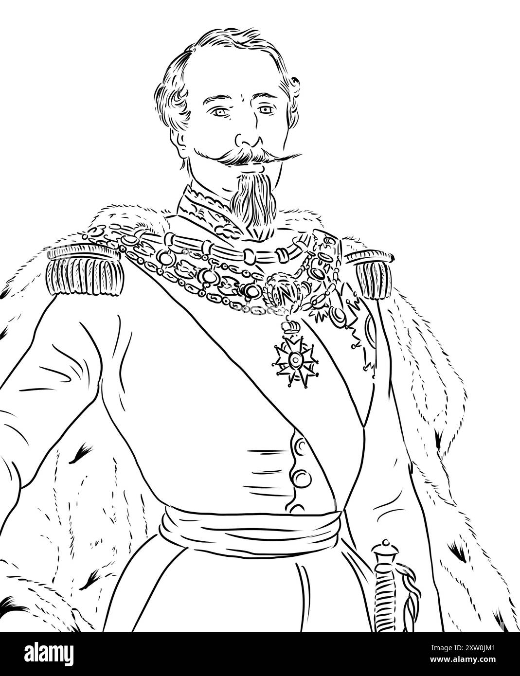 Ritratto di Napoleone 3, imperatore francese Foto Stock