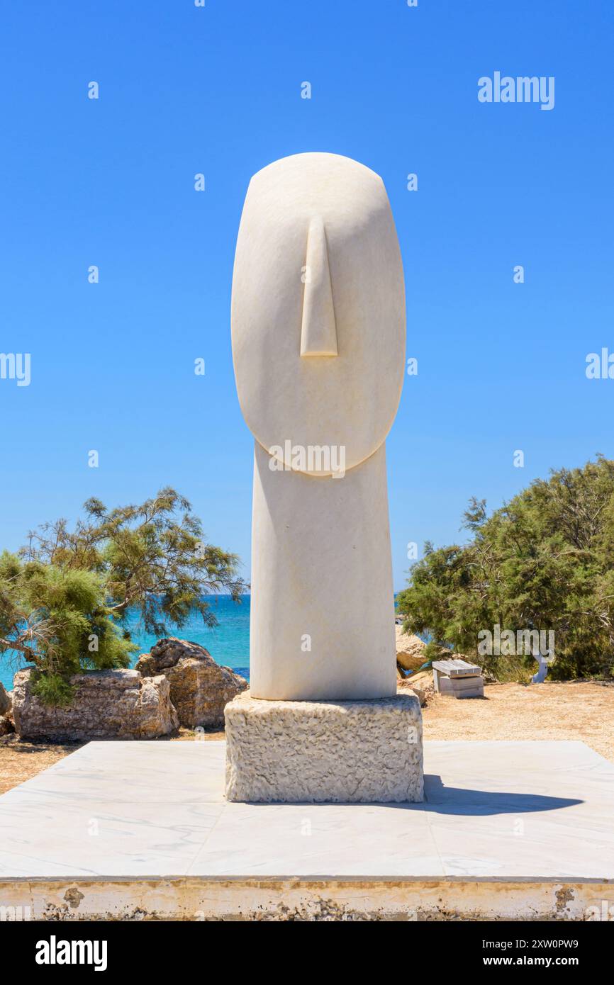 Statuina Idol Pensatore Arte Greca Cicladica - 15 Cm, Scultura In Alabastro Fuso Fatta A Mano, Decorazione Elegante