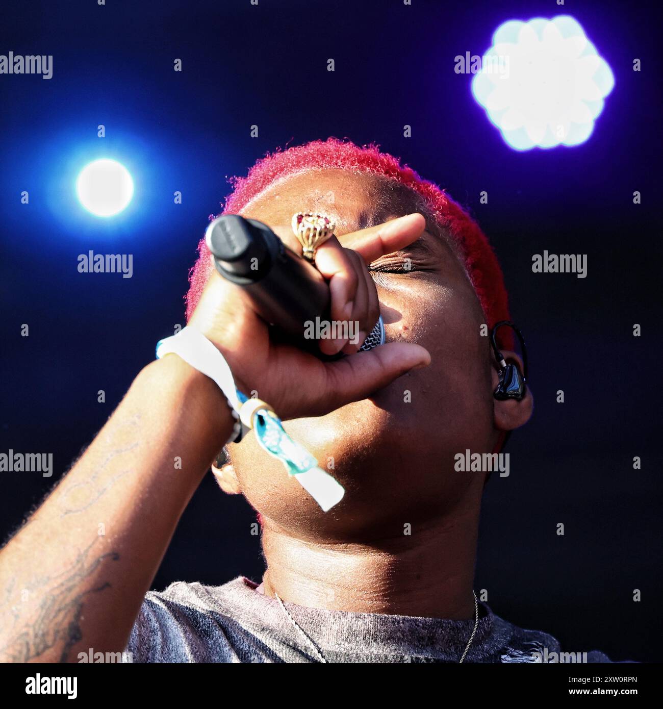 Green Man Festival, Brecon Beacons, Galles, Regno Unito. 16 agosto 2024. Arlo Parks al Green Man Festival. Crediti: Nidpor/Alamy Live News Foto Stock