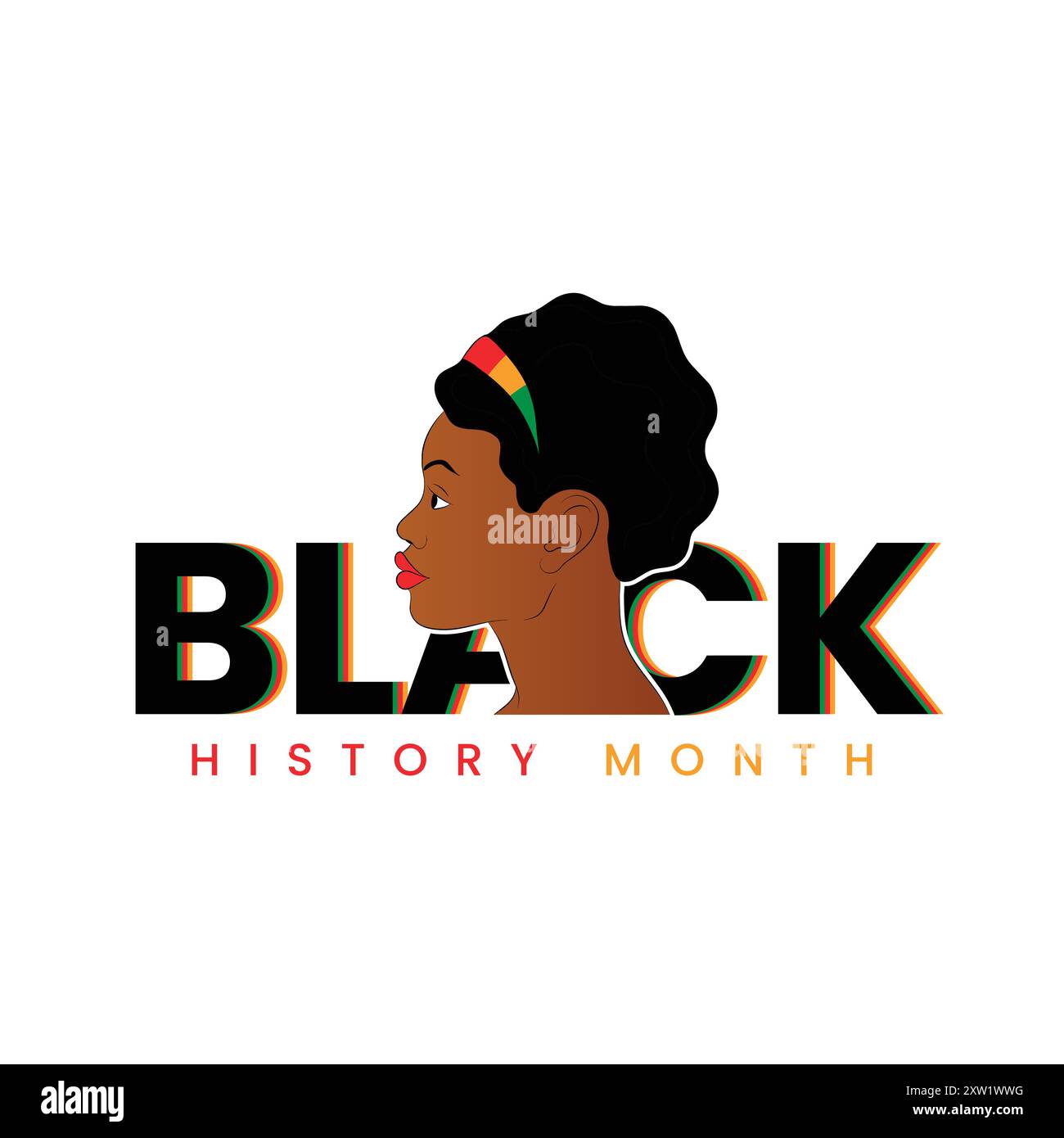 Black History Month Creative Design Illustrazione Vettoriale