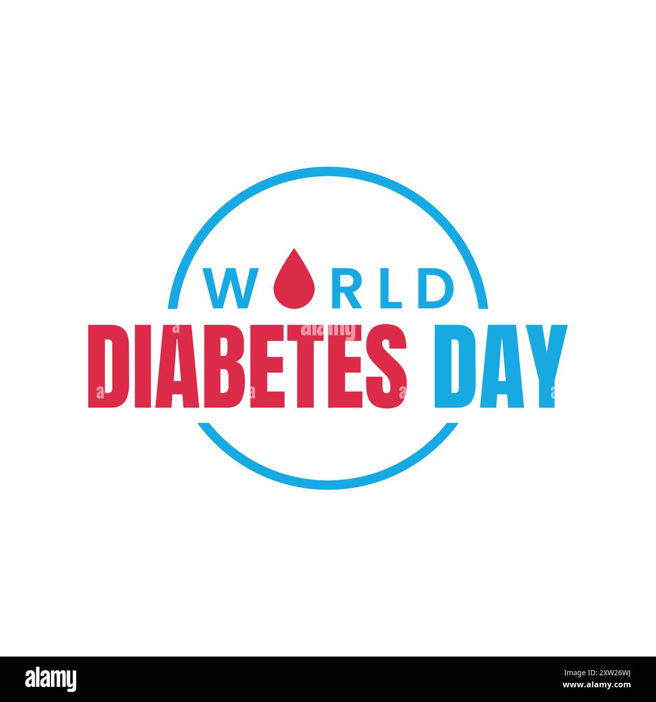 Progettazione della giornata mondiale del diabete, glucometro, goccia di sangue, donazione di sangue Illustrazione Vettoriale