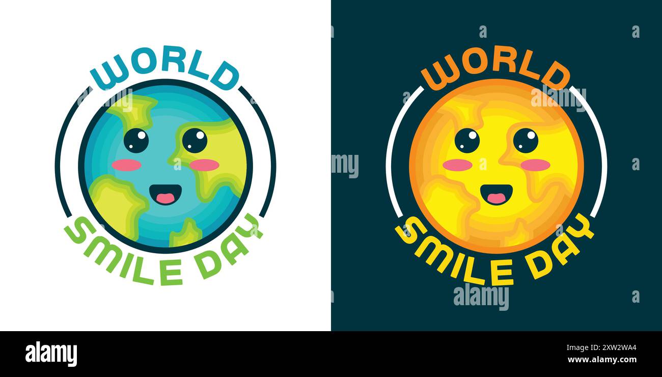 Sfondo del poster del giorno del sorriso Illustrazione Vettoriale