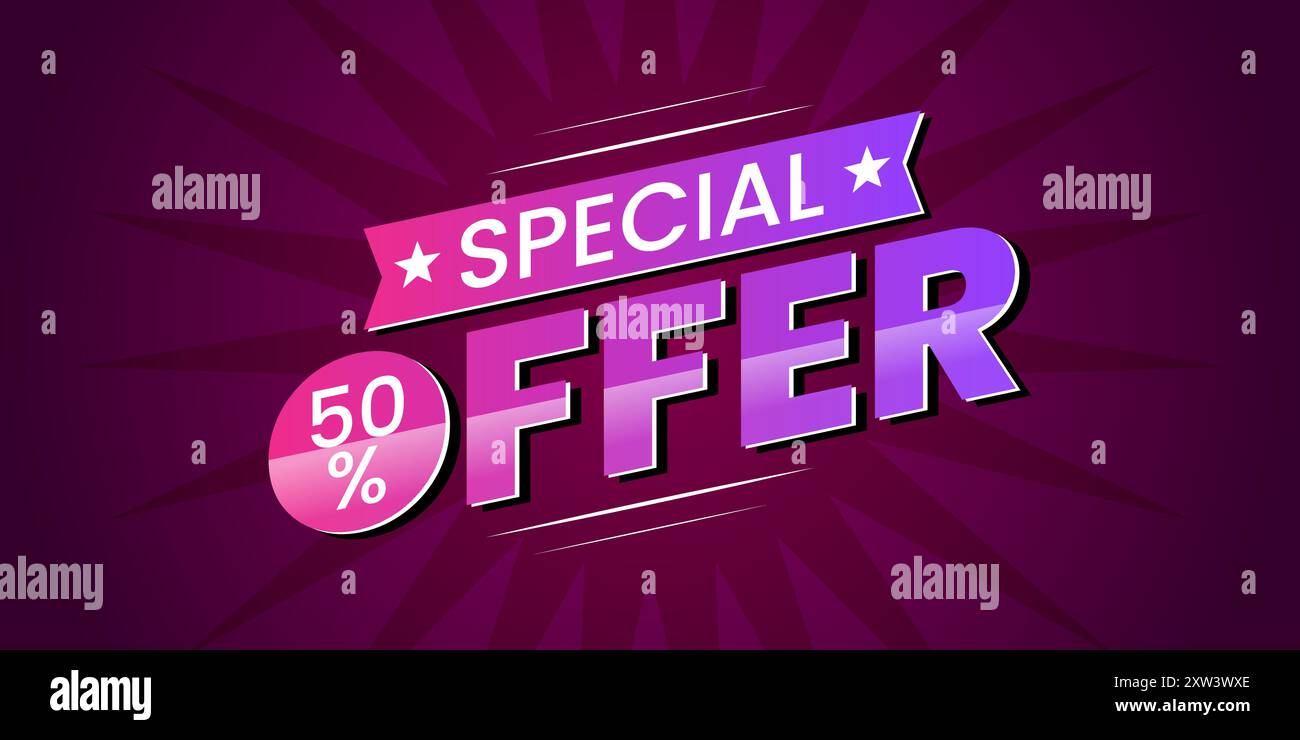 Offerte Speciali Banner Illustrazione Vettoriale
