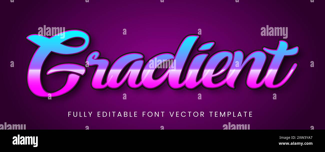 Modello modificabile effetto testo sfumato Illustrazione Vettoriale