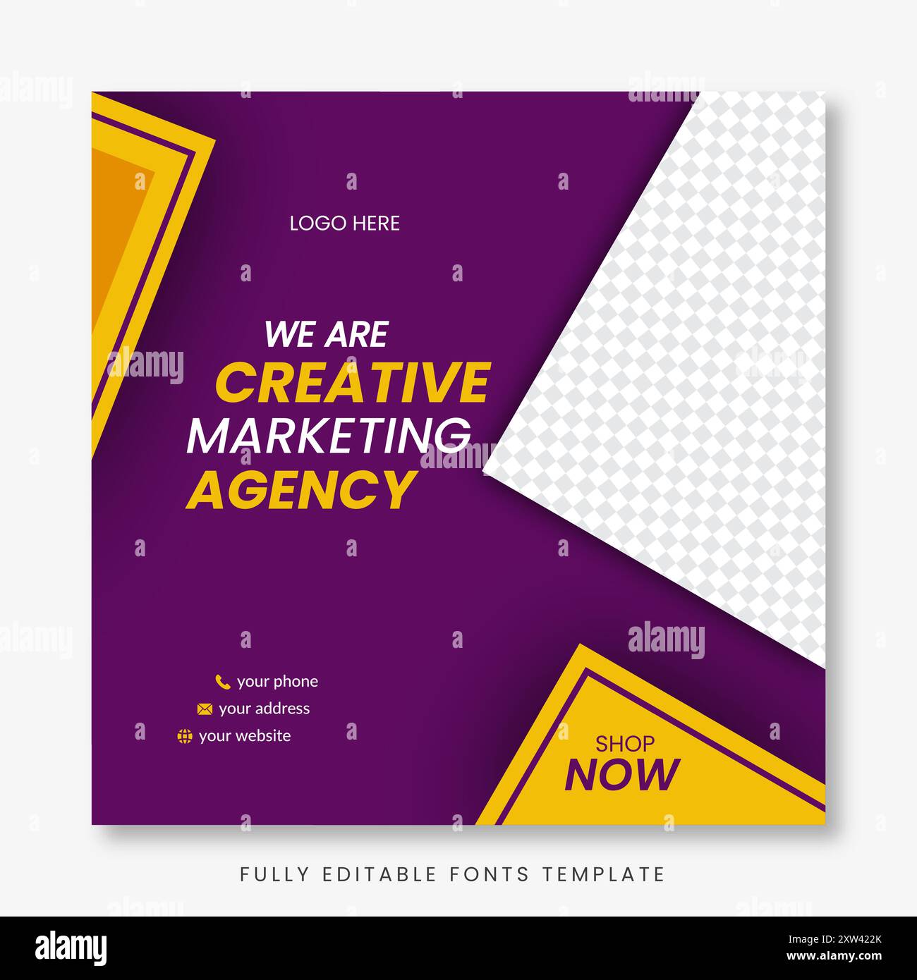 Digital Marketing Agency Promotional Banner Design Illustrazione Vettoriale