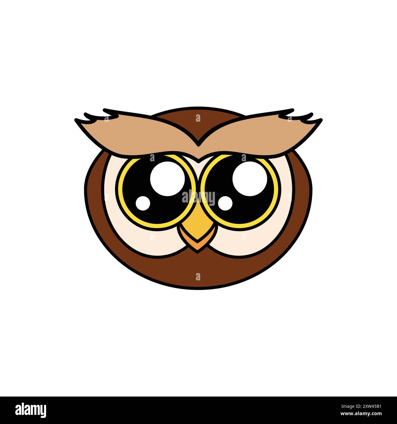 Clipart vettoriale faccia Owl Illustrazione Vettoriale