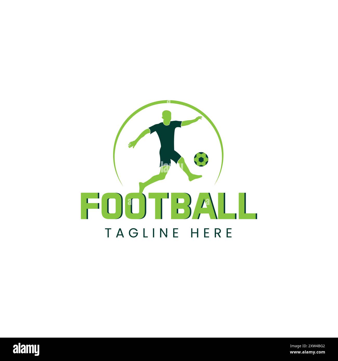 Design moderno con logo da calcio Illustrazione Vettoriale