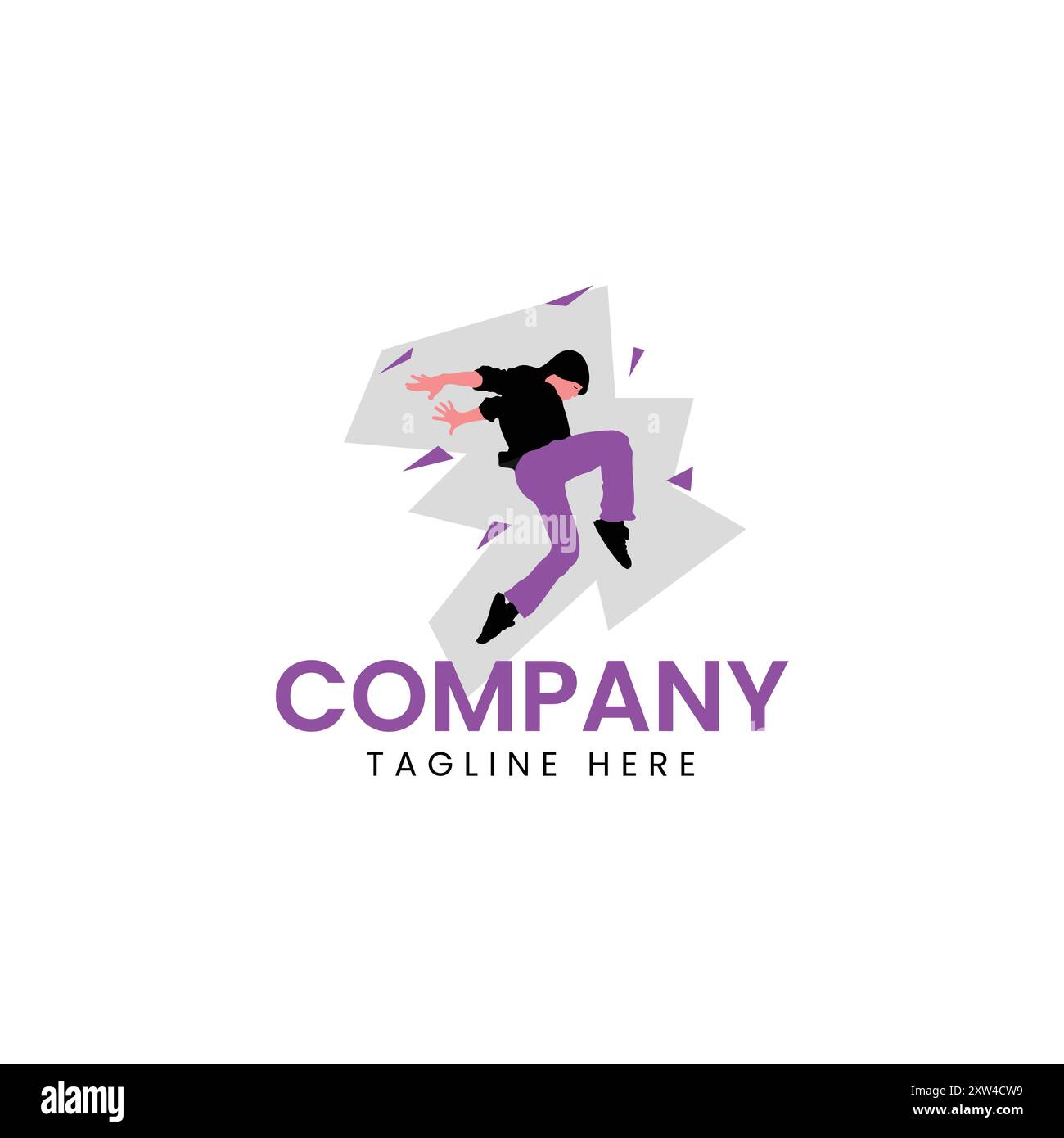 Logo HipHop Dance Studio Illustrazione Vettoriale