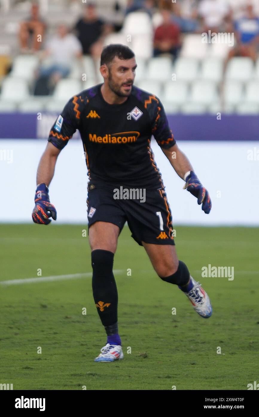 Pietro Terracciano dell'ACF Fiorentina durante il Parma FC vs ACF Fiorentina, 1Â° gara di serie A Enilive 2024-25 allo stadio Ennio Tardini di Parma (PR), il 17 agosto 2024. Foto Stock